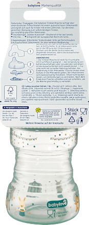 Trinklernflasche grün, ab 9 Monaten, 260 ml babylove