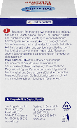 tablety zásadité Mivolis