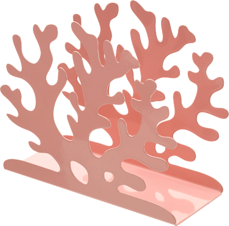 Serviettenhalter aus Metall "Koralle", peach (15x6,3x12,7 cm) BOLTZE