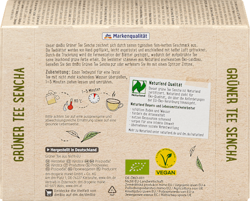 Grüner Tee Sencha (50 Beutel) dmBio