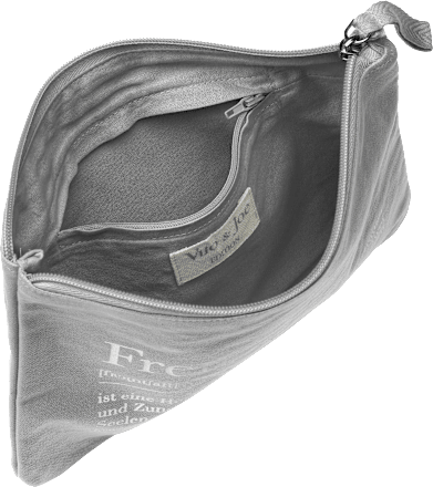 Kosmetiktasche grau "Freundschaft" Vito & Joe