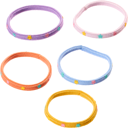 Kinder-Haargummis bunt mit Sternen ebelin