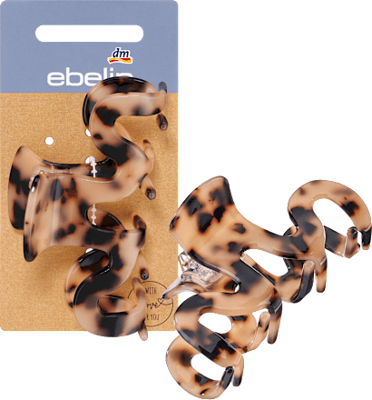 Haarklammer Wellenform braun ebelin