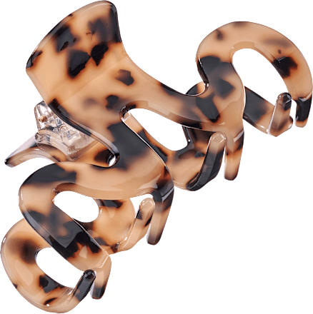 Haarklammer Wellenform braun ebelin