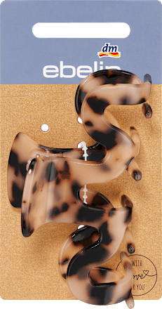 Haarklammer Wellenform braun ebelin