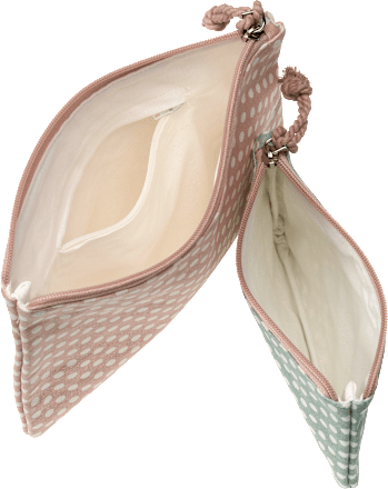 Kosmetiktaschenset rosa/mint Punkte Vito & Joe