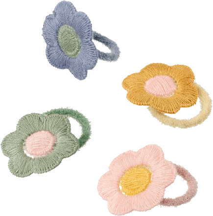 Haargummis mit Blumen Applikationen ebelin