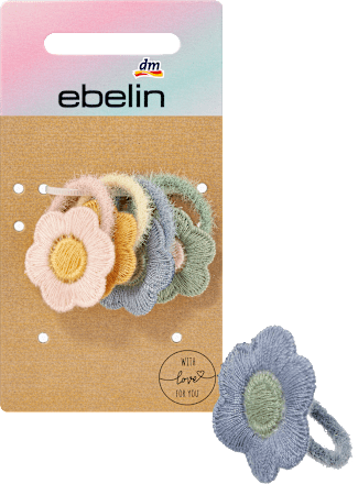 Haargummis mit Blumen Applikationen ebelin