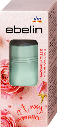 Gesichtsmassageroller mit Rosenquarzkugel ebelin