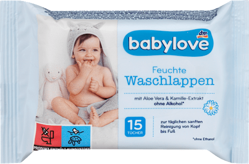 Feuchte Waschlappen babylove