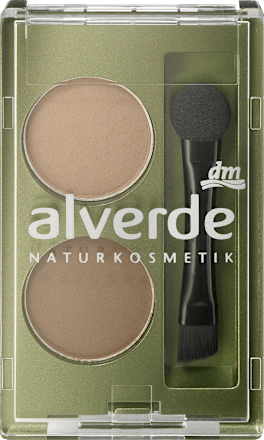 Duo puder za obrve – 02 brown alverde NATURKOSMETIK