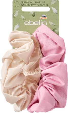 Scrunchies recycelt weiß & rosa ebelin
