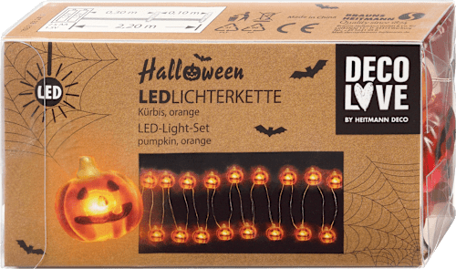 LED Lichterkette Kürbis (20er) Dekorieren & Einrichten