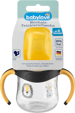 Prva flašica sa ručkama za bebe -  6+ meseci, više vrsta babylove