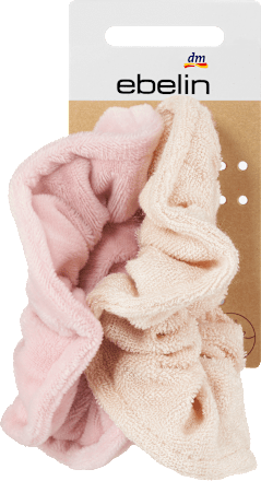 Scrunchies aus Frottee und Mikrofaser rosa ebelin