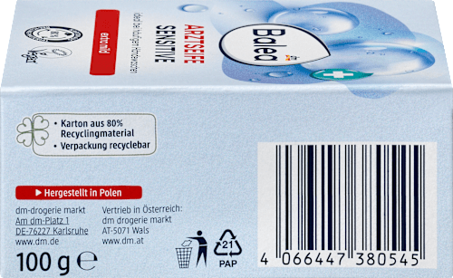 Tuhé mydlo Sensitive – medicínske, extra jemné Balea