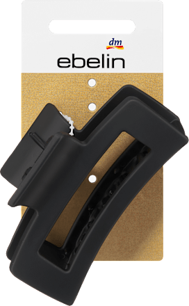 Haarklammer Matt-Optik halbrund, schwarz ebelin