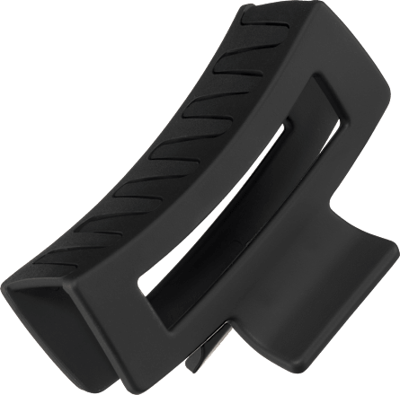 Haarklammer Matt-Optik halbrund, schwarz ebelin