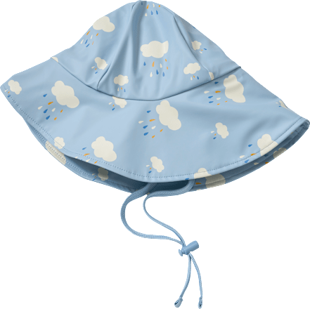 Regenhut mit Futter & Wolken-Muster, blau, Gr. 48/49 PUSBLU