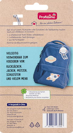 Patches aus Textil Space, selbstklebend/reflektierend Profissimo