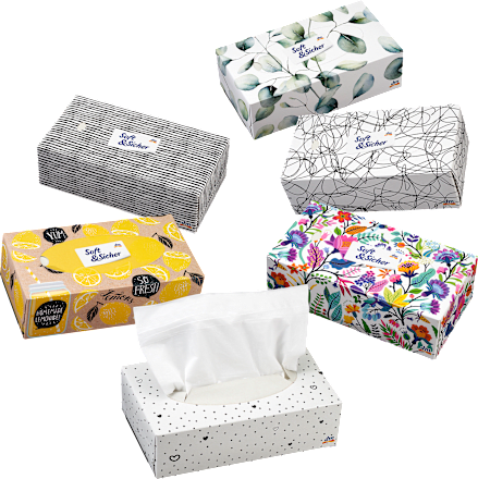 Taschentücher Box Design Soft&Sicher