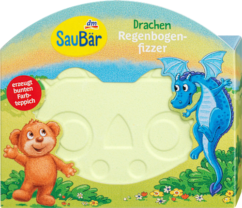 Kinder Badezusatz Regenbogen Badefizzer Drache SauBär