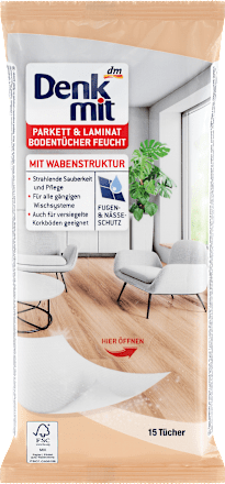 Feuchte Bodentücher Parkett & Laminat Denkmit