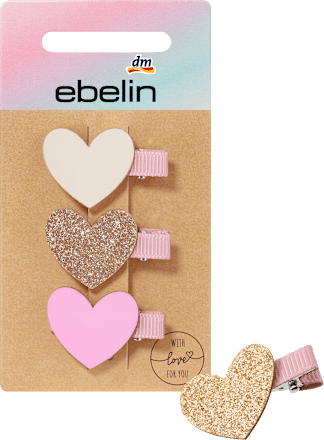Haarclips mit Herz Applikation ebelin