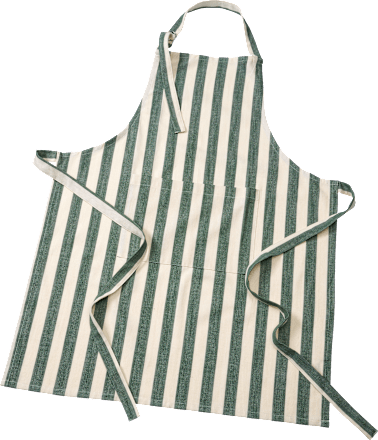 Schürze aus Baumwolle, grün gestreift (85x75 cm) Vito & Joe