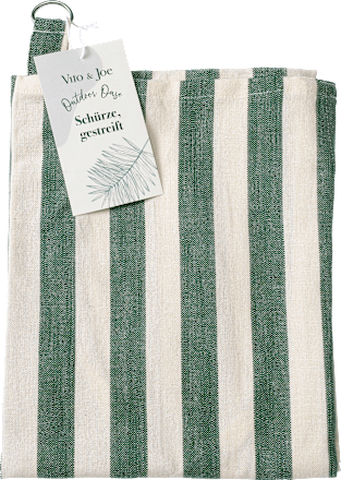 Schürze aus Baumwolle, grün gestreift (85x75 cm) Vito & Joe