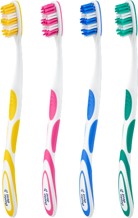 Szczoteczka do zębów z dwupoziomowym włosiem o średniej twardości  Dontodent