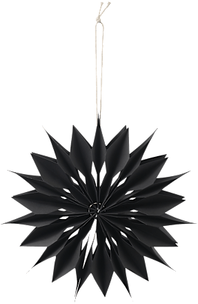 Stern aus Papier 30cm, schwarz Profissimo