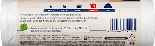 Vrečke za smeti z ročaji, 50 l Profissimo