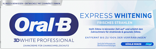 Zahnpasta 3D White Professional Express Whitening frisches Strahlen Oral-B