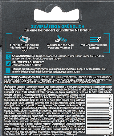 Nadomestne britvice za moške s 3 rezili Balea MEN