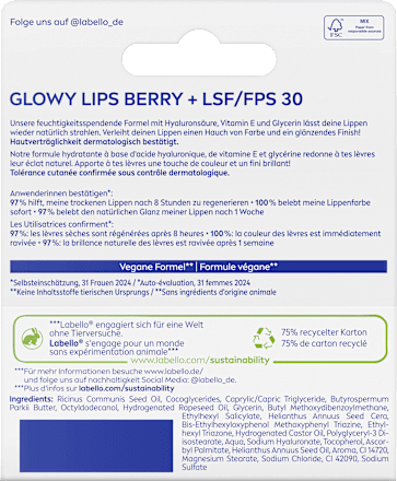 Lippenpflege Glowy Lips Berry LSF30 Labello