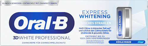 Zahnpasta 3D White Professional Express Whitening frisches Strahlen Oral-B