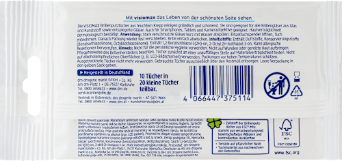 Brillenputztücher 10x2  VISIOMAX