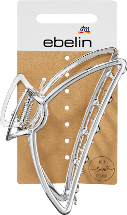 Haarklammer aus Metall Silber-Optik ebelin