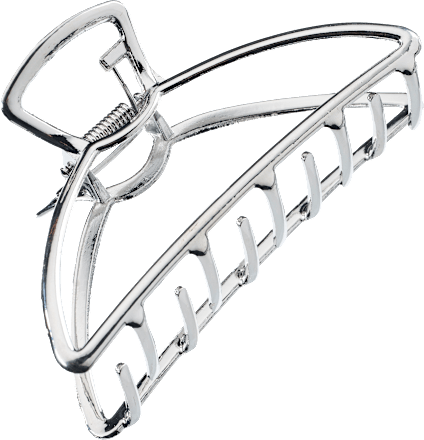 Haarklammer aus Metall Silber-Optik ebelin