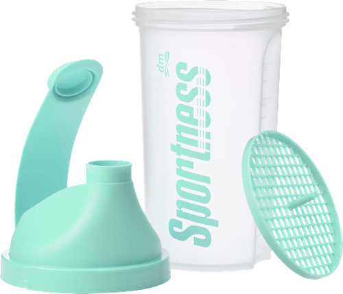 Shaker za pripravo napitkov, mint (500 ml) Sportness