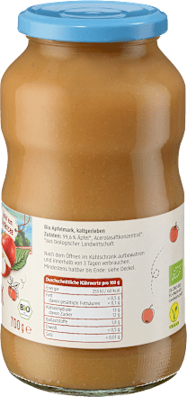 Frucktmark Apfel kaltgerieben, Naturland dmBio