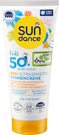 Kids Med Ultra Sensitiv otroška krema za zaščito pred soncem, ZF 50+ (zelo visoka zaščita) sundance