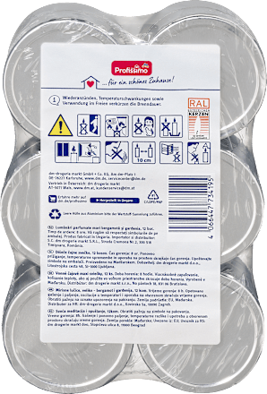 Lumini parfumate wellness aluminiu mare Profissimo