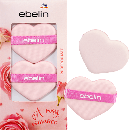 Puderquaste Herzform A rosy Romance ebelin