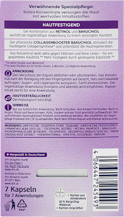Pleťový koncentrát Retinol - 7 kapsúl Balea
