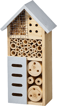 Insektenhotel aus Holz, grau (25,8 cm) keine Marke