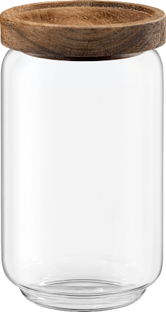 Aufbewahrungsglas mit Deckel aus Akazienholz Dekorieren & Einrichten