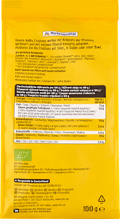 Croûtons, Kräuter der Provence dmBio