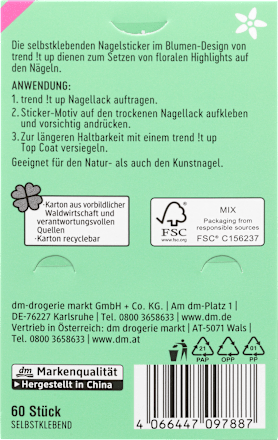 Nagelsticker Set Blooming Up  trend !t up